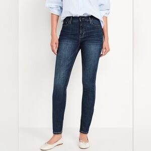 Old Navy Rockstar Super Skinny Mid Rise Women's Deep Indigo Skinny Jeans